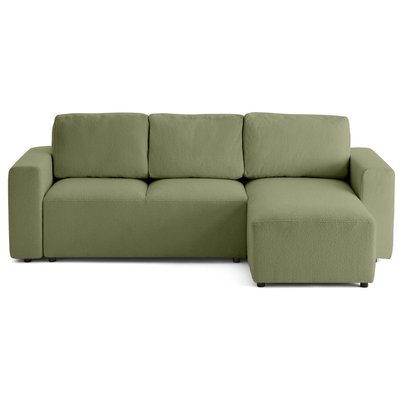 Canapé d'Angle Convertible en Tissu bouclette 4 places - LIVY LISA DESIGN