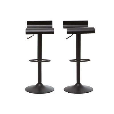 Tabourets de bar design noirs (lot de 2) SURF MILIBOO