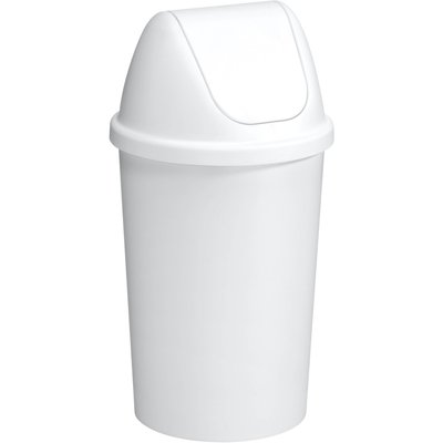 Poubelle avec couvercle Swing 45 litres Blanc JARDINDECO