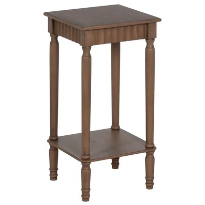 Table d'appoint carrée marron en bois  36x36x71cm WADIGA