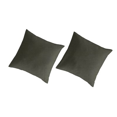 2 Taies d'oreiller lin/coton organic UNI NAF NAF HOME
