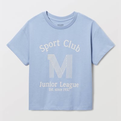 T-shirt sport manches courtes imprimé en coton MONOPRIX