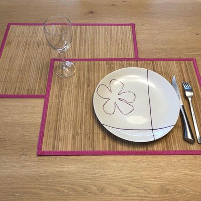 Tapis De Cuisine Lot 6 Sets De Table Bambou JADOREL