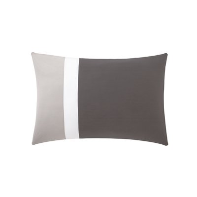 Taie d'oreiller bicolore en coton, Made in France, MÉLI-MÉLO ORIGIN