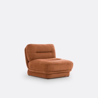 Fauteuil, ribfluweel, 2-zits, voor modulaire bank, JONAS LA REDOUTE INTERIEURS