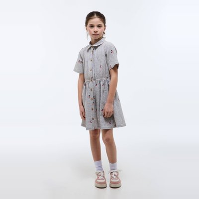 Robe col chemise imprimée en coton MONOPRIX