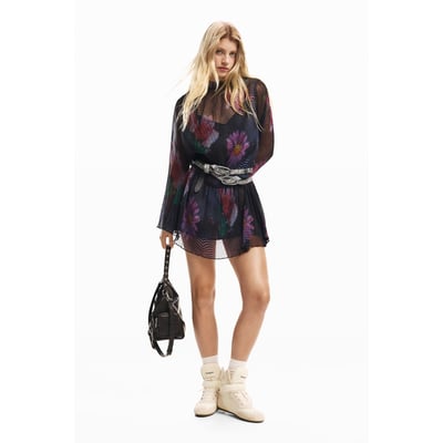 Robe Desigual Femme Taille 36 – Brodée Manches Courtes – Neuve Sans étiquettes