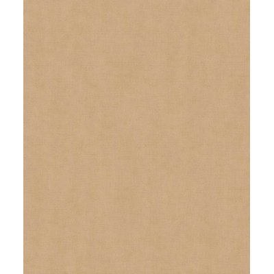 Papier peint uni effet toile lin caramel doré HEXOA