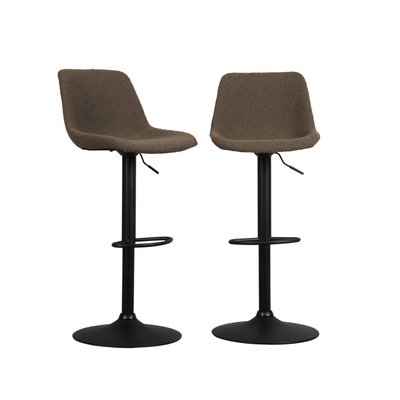 Tabouret de bar réglable 60,5/81,5cm bouclette texturée (lot de 2) NOAH SWEEEK