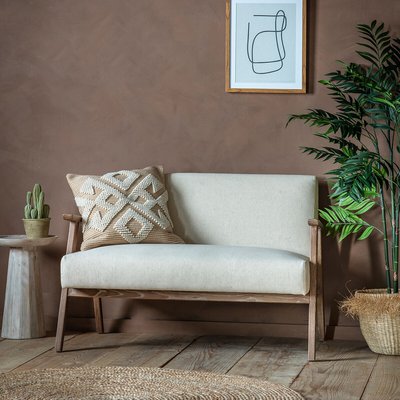 Berlin Mid-Century 2 Seater Linen Accent Sofa SO'HOME