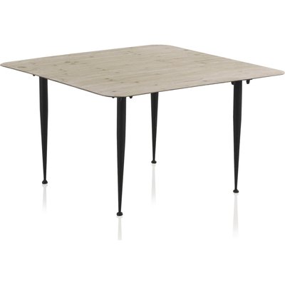 Table basse bois naturel et pieds métal style industriel RECOLLECTION