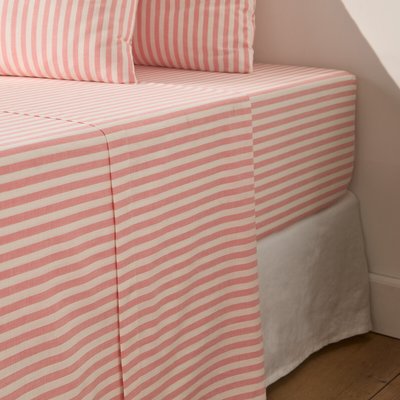 Drap plat en coton, Soizic corail LA REDOUTE INTERIEURS