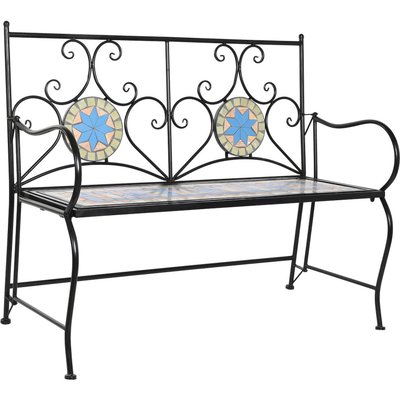 Banc de jardin en fer, mosaïque Terraza RECOLLECTION