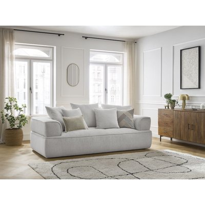 Canapé droit fixe 3 places en tissu lisse, WHESLEY BOBOCHIC