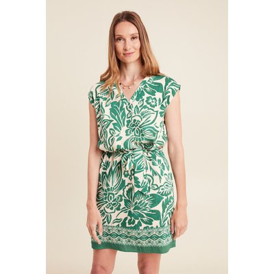 Robe droite courte col V manches courtes BREAL