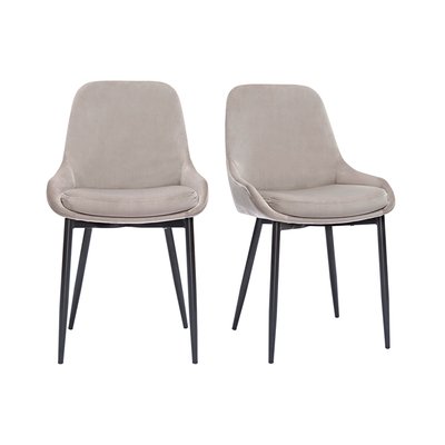 Chaises design pieds métal (lot de 2) HOLO MILIBOO
