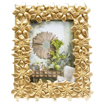 Cadre photo Flower fleurs dorées 21x26cm KARE DESIGN