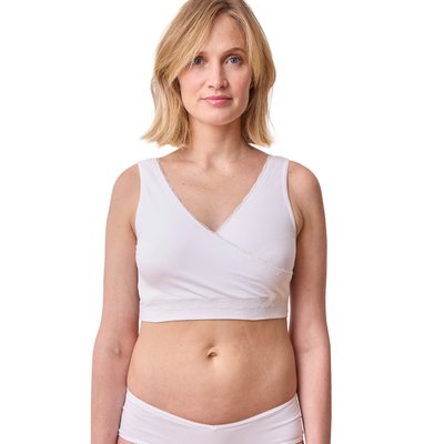Lot de 2 brassières croisées grossesse et allaitement finition dentelle VERTBAUDET