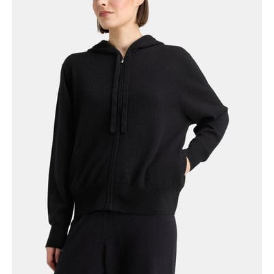 Gilet zippé à capuche zaco cachemire GALERIES LAFAYETTE