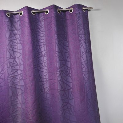 Rideau en jacquard à imprimés et à rayures verticales HOME MAISON