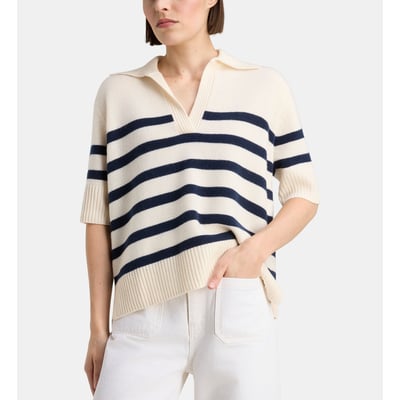 Pull manches courtes frozon en cachemire GALERIES LAFAYETTE