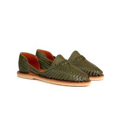 Sandale huarache en cuir tressé ALEGRE MAPACHE