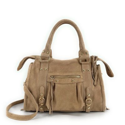 Sac à main en croûte de cuir STORM SUEDE GOLD OH MY BAG