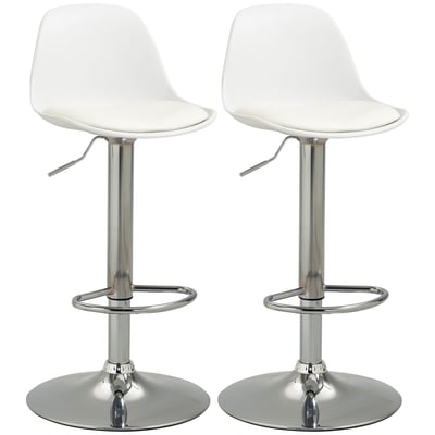 Tabouret de bar Polyuréthane Blanc HOMCOM