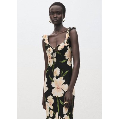 Robe à fleurs détail volants MANGO