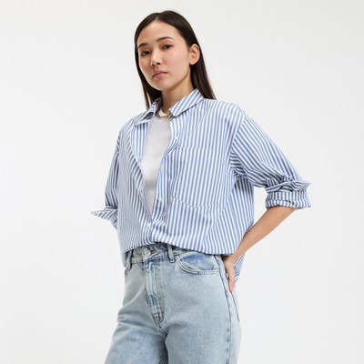 Chemise rayée en coton, Signature MARLÈNE LA REDOUTE COLLECTIONS