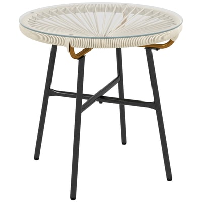 Table d'appoint en rotin Métal OUTSUNNY