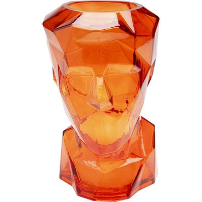 Vase Prisma visage orange 30cm KARE DESIGN