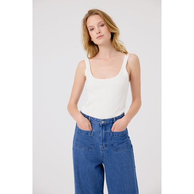 Top ajouré à bretelles festonnées et décolleté carré ALEXA ARTLOVE