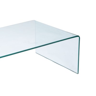 Table basse rectangulaire en bois et en verre L120 - ELLY AMADEUS