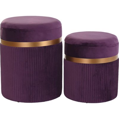 Poufs en velours (lot de 2), Glam RECOLLECTION