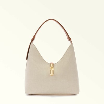 Leather Hobo Bag, Goccia m FURLA