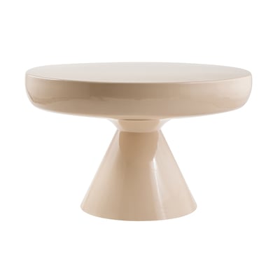 Table basse ronde en métal émaillé beige D59 cm AMINA MILIBOO