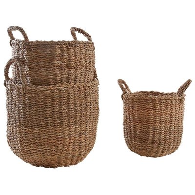Cache-pots en jonc naturel (Lot de 3) AUBRY GASPARD