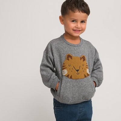 Sweat col rond, motif tigre en molleton LA REDOUTE COLLECTIONS