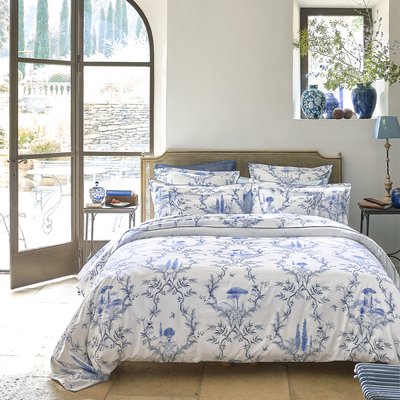 Housse de couette imprimée en satin de coton bio, LUBERON ALEXANDRE TURPAULT