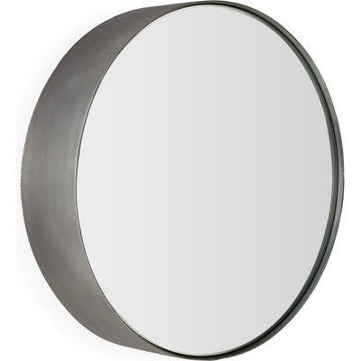Miroir rond mural métal nickel vieilli style industriel élégant RECOLLECTION