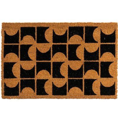 Paillasson coco marron et noir 60x40x1.5cm WADIGA