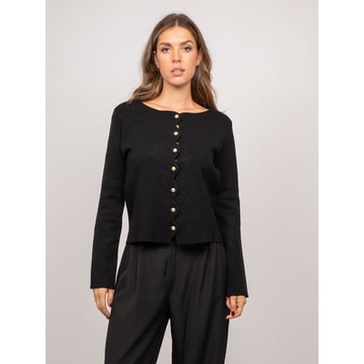 Gilet Maille Boutonné Bordure Festonnée Kytten DONA LISA