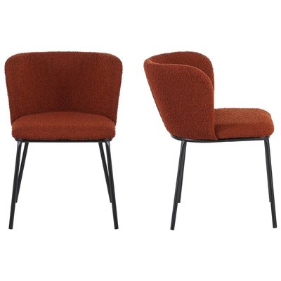 Lot de 2 chaises en tissu bouclé - TOMA HOMIFAB