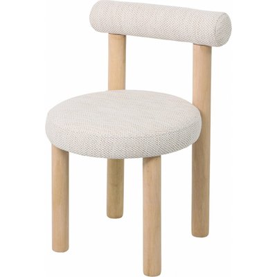 Chaise design naturel et  en bois de bouleau et tissu RECOLLECTION