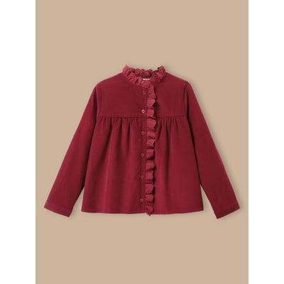 Chemise velours et dentelle CYRILLUS