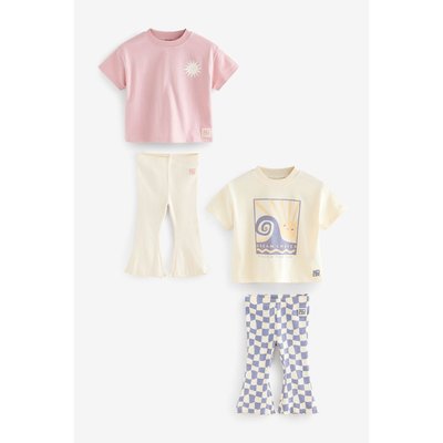 T-shirt et pantalon évasé, lot de 2 ensemble NEXT