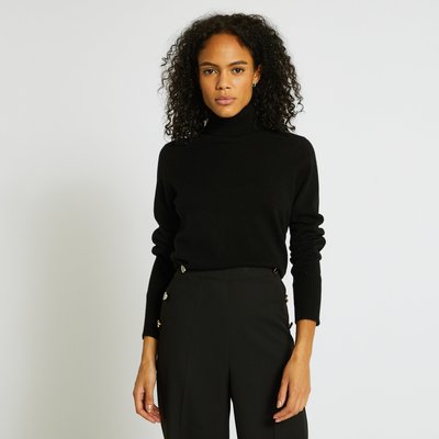 Pull col roule noir cachemire femme La Redoute