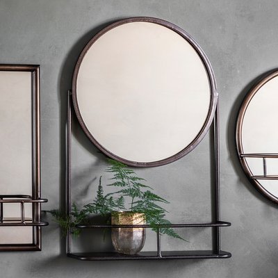 42 x 63cm Black Industrial Vanity Mirror SO'HOME