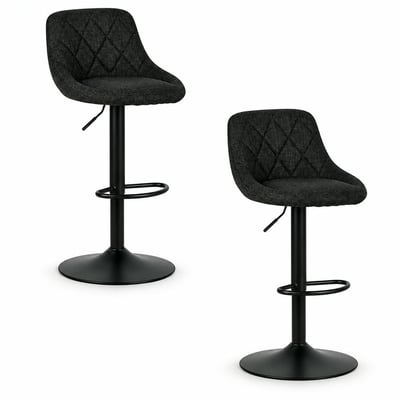 Chaise de bar en tissu, hauteur réglable (lot de 2) MALMOE PIER IMPORT